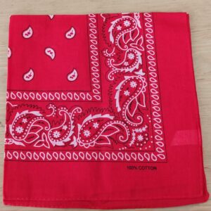 Bandana:  eran utilizadas por los pioneros del Lejano Oeste de Estados Unidos y fueron redescubiertas en los años sesenta y setenta, y se incorporaron finalmente al vestuario de los jóvenes en los ochenta. En el estilo rockabilly y pin up es un complemento muy utilizado, sobre todo las mujeres para proteger, ocultar o decorar su pelo.