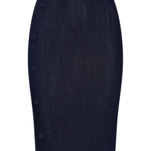 Falda Dénim Lápiz Norma Jean La Perla Roja