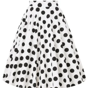 Falda Vintage "Maisie" de Vuelo con Lunares Dolly and Dotty