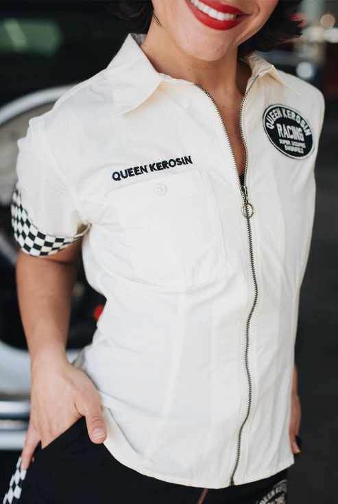 Blusa 'Super Modified' en blanco roto - Imagen 2