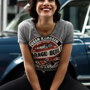 Camiseta 'Garage Built' en antracita